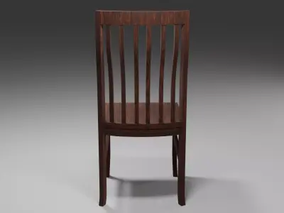 Old wooden chair Free low-poly 3D model purchase