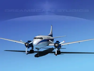 Martin 202 Knight Airlines 3D model