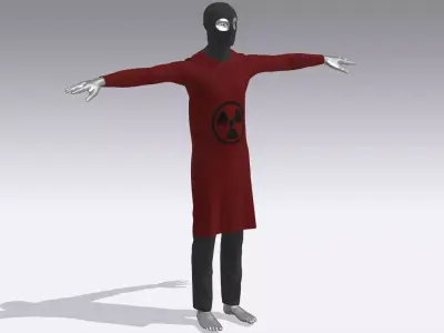 Hazmat Suits Low-poly 3D model buy