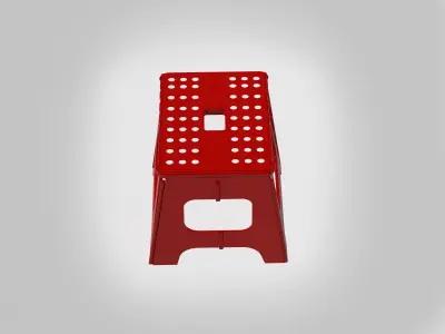 Circus Bench Low-poly 3D model