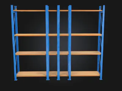 Warehouse Shelving Unit  Organized Strength for Industrial  Free 3D model