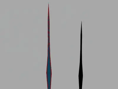 Simple Curvy Sword 3D model