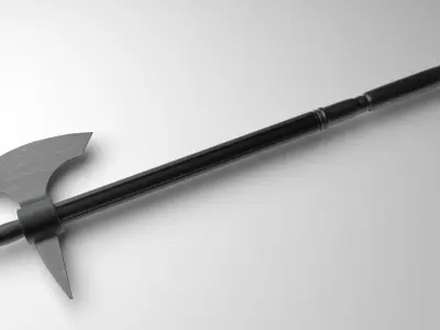 Battle Axe Low-poly 3D model 42