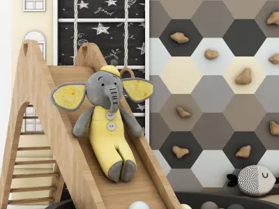 toys and furniture set  Low-poly 3D model get