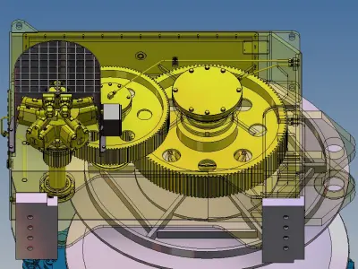 Escort towing winch H 250 kN 3D model