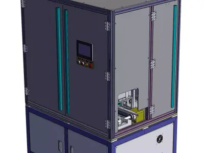 Online double-station PCB board screw machine 3D model