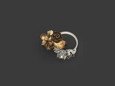 Rose Ring 3D print model