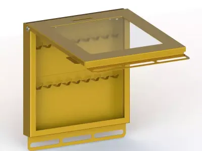 Steel stations and cabinets 3D model