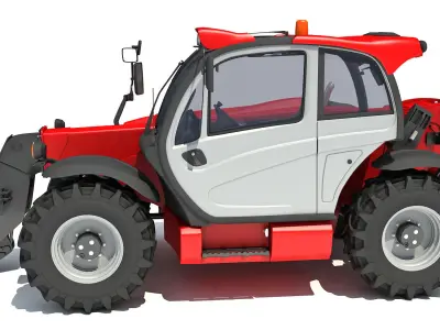 Telescopic Terrain Telehandler 3D model