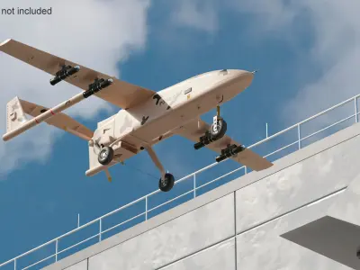 Camouflage Iranian Drone Mohajer-6 3D model