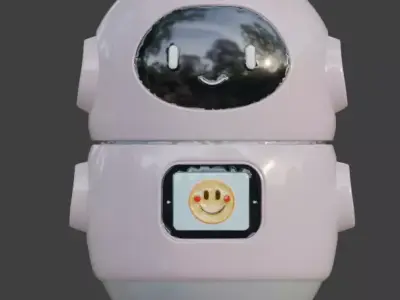 Cute Hover Bot 3D Model v02 Low-poly 3D model