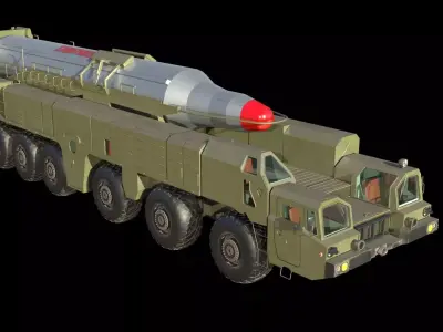 Musudan missile launcher 3D model purchase