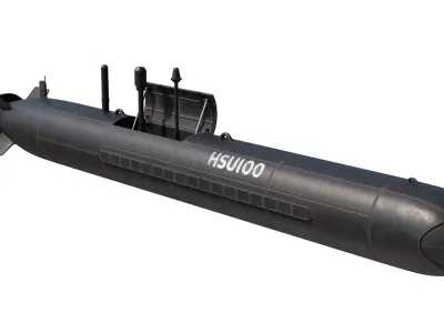 Chinese Navy HSU-100 Unmanned Underwater Vehicle UUV 3D model