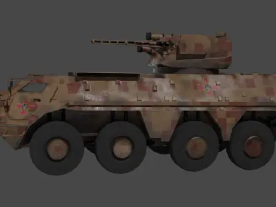 BTR 4 APC 4 UKR Low-poly 3D model