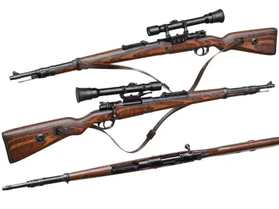 Karabiner 98k Low-poly 3D model get