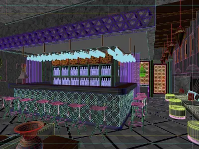 3D AlPasha project Restaurant 3D model
