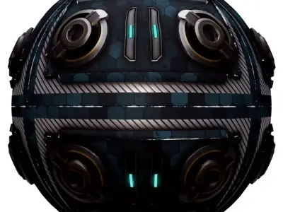PBR Seamless Sci-Fi Texture 02 Low-poly 3D model