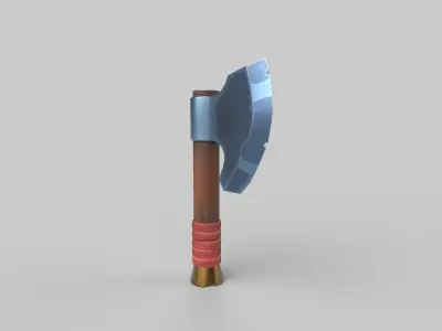  battle axe Low-poly 3D model