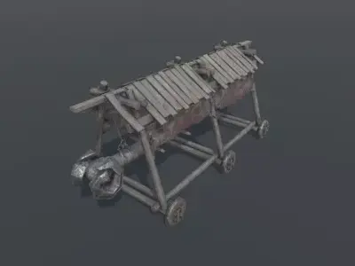 Battering Ram - Siege Tower Low-poly 3D model purchase
