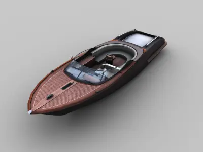 Yacht Luxury Low-poly 3D model