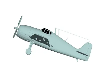 Grumman F6F Hellcat 3D model purchase