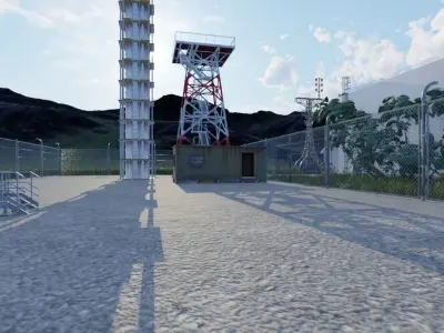 Renewable Energy Island 3D model