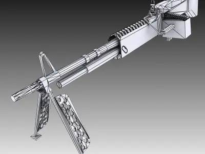 M60 Machine Gun 3D model shop
