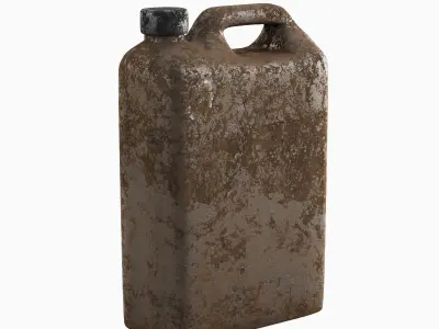 Old Plastic Canister Set 3D model