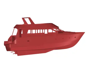 21m steel pleasure boat 3D model