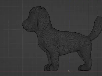 Puppy Low-poly 3D model