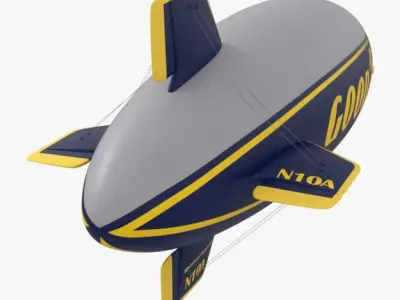 Good Year Blimp zeppelin - 02 3D model