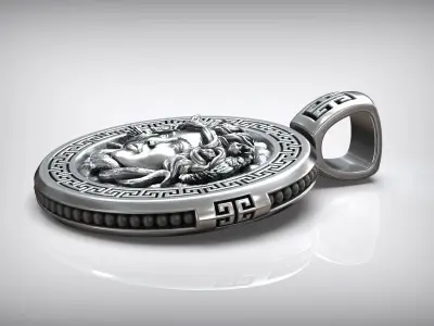 Medusa Gorgona Head Snake Ancient Greece Antique Pendant 3D print model