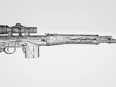 SVD 3D model ak - rifle 3D model