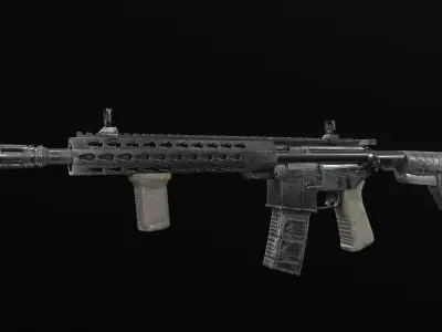 Zbroyar Z-15  AR-15   M4A4 LOW POLY MODEL FREE Free low-poly 3D model