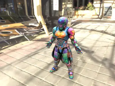 Prism-Vanguard Robot Low-poly 3D model