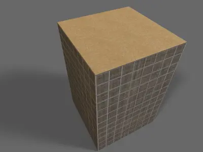 Lowpoly PBR Hesco Bag Low-poly 3D model