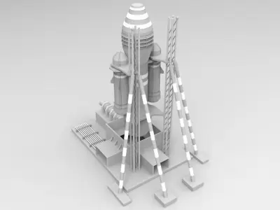 Rocket xs1 projectile 3D model