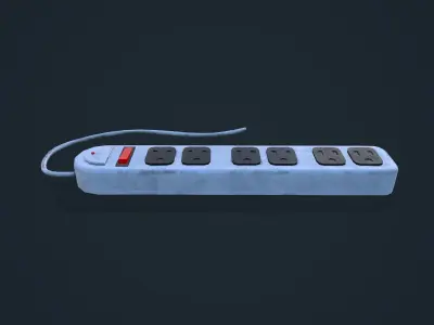 Power Strip Low-poly 3D model