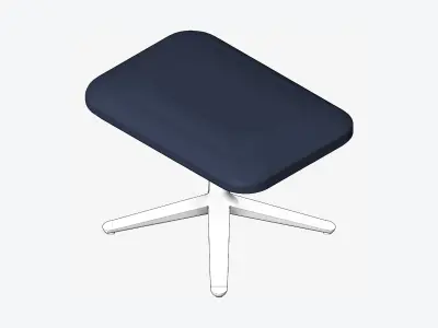 Furniture - Seating - Contemporary - Como - Footstool Low-poly 3D model