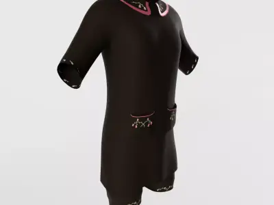 Antique Victorian Childs Outfit Low-poly 3D model