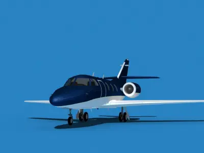 Dassault Falcon 10 V07 3D model