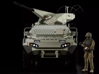 Armored Personnel Carrier Design 3D model