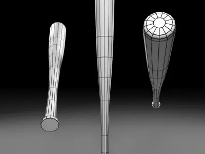 Club bat Low-poly 3D model