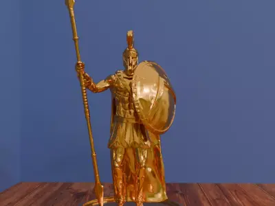 SPARTAN or GREEK WARRIOR ANCIENT Statue  3D model