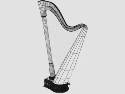 Musical instruments collection 3D model