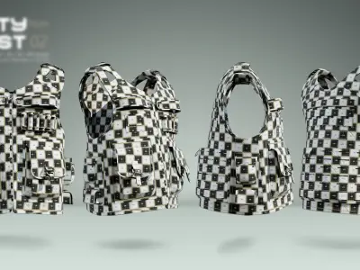 Duty Vest 02 Low-poly 3D model