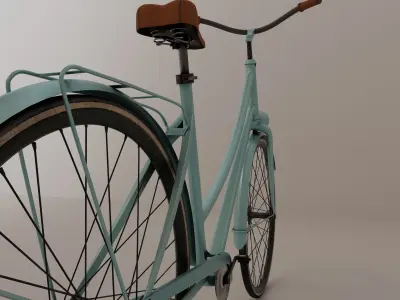 bike for the city blue 3D model