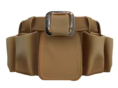 Professional Utility Work Tool Belt Low-poly 3D model