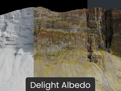 Table Mountain Cliffs - 3D PBR Model 3D model
