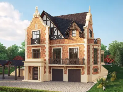 Private house 3D model 6